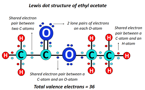 lewis structure of ethyl acetate