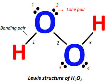 lone pair and bond pair in H2O2 lewis structure