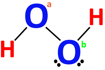 octet of right side oxygen in H2O2