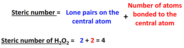 steric number for H2O2 hybridization