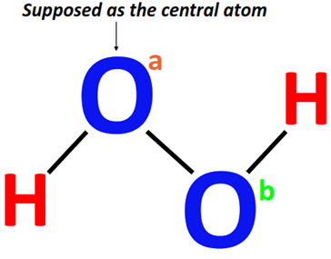 supposing central atom in H2O2