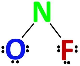 completing octet of outer atom in NOF