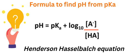 How to find pH from pKa?, (pKa to pH), examples