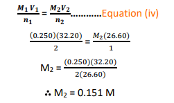 molarity equation calculation