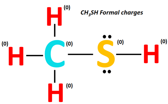 CH3SH formal charges