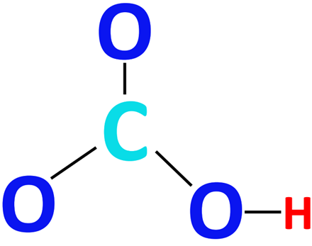 HCO3- skeletal structure