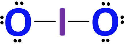 completing octet of outer atoms in IO2-