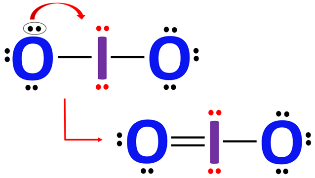 converting lone pair in IO2-