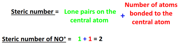 steric number for NO+ hybridization