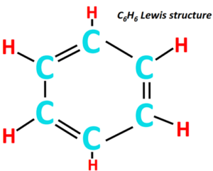 C6H6 lewis structure, molecular geometry, bond angle, hybridization