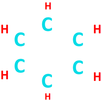 Benzene (C6H6) central atom