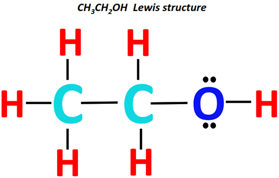 CH3CH2OH Lewis structure