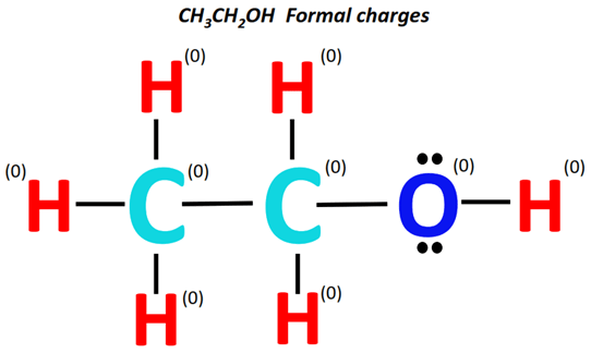 CH3CH2OH formal charge