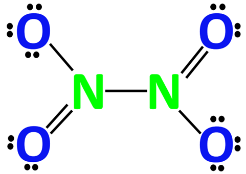 Dinitrogen tetroxide lewis structure