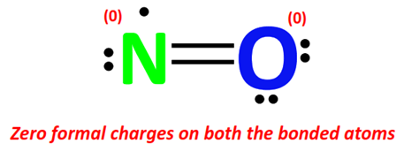 Formal charge in Nitric oxide (NO) lewis structure