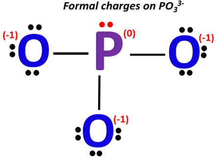 Formal charge on PO33- lewis structure