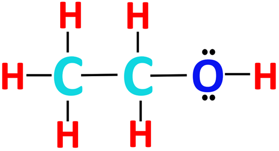 completing octet in CH3CH2OH