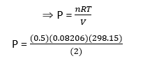 finding pressure exerted by gas