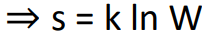 Boltzmann entropy formula S=KlnW