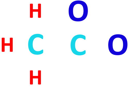 CH3COO- central atom