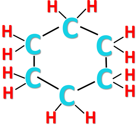 Connect the central C atoms with each other in C6H12