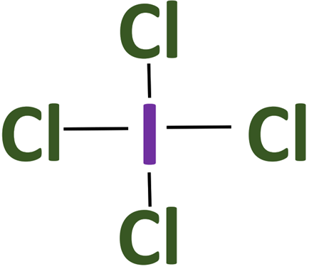 ICl4- skeletal structure