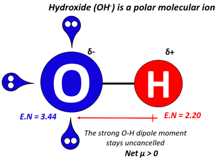 OH- polar or nonpolar