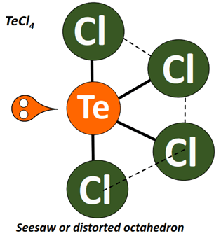 Shape of TeCl4