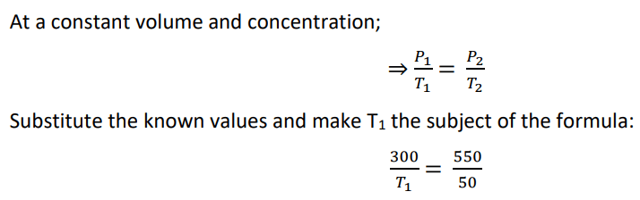 Using Gay-Lussac’s law equation P1/T1 = P2/T2 to solve for T1