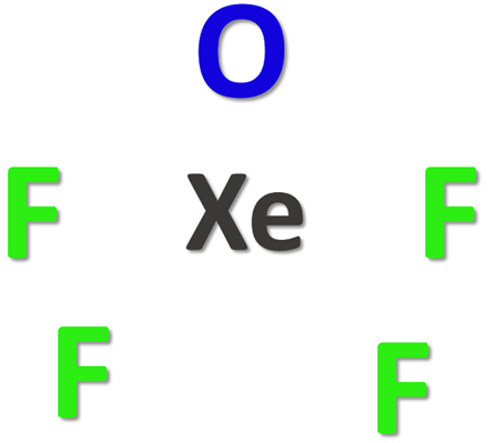 XeOF4 central atom