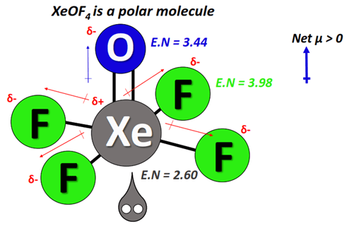 XeOF4 polar or nonpolar