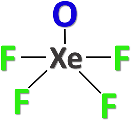 XeOF4 skeletal structure