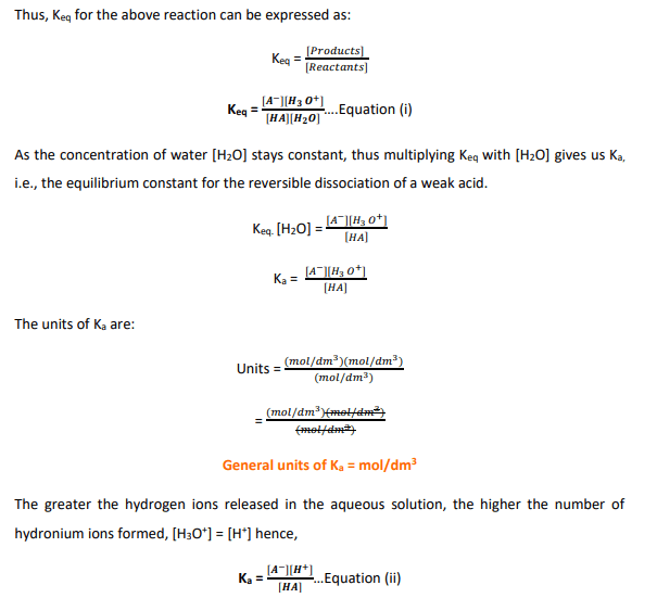 concept of keq and ka