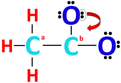 converting lone pair to covalent bond in CH3COO-