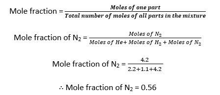 finding mole fraction of N2 gases