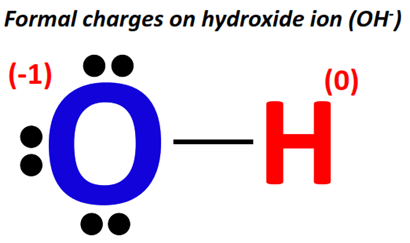 formal charge on OH- ion