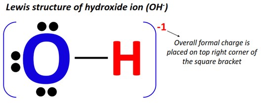 lewis structure of OH- (hydroxide ion)