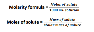 molarity formula