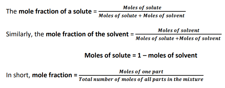 mole fraction formula