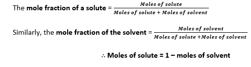 mole fraction formulas