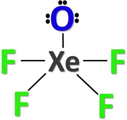 oxygen octet in XeOF4