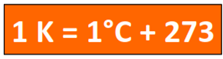 temperature in °C can be converted into K