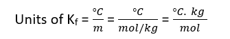 units of Kf