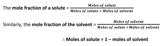 what is mole fraction formula