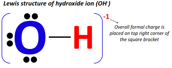 what is the lewis structure of Hydroxide (OH-) ion