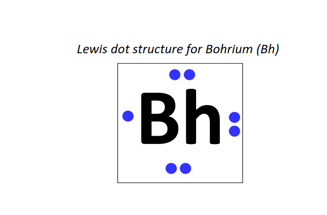 Lewis dot structure for Bohrium (Bh)