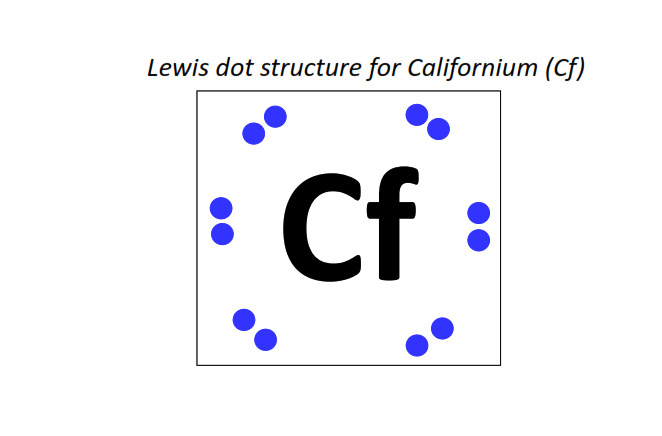 Lewis dot structure for Californium (Cf)