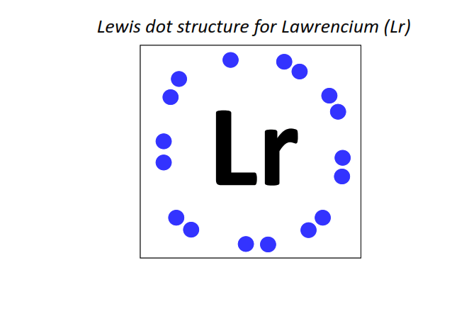 Lewis dot structure for Lawrencium (Lr)