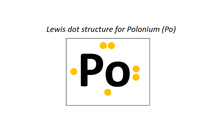 Lewis dot structure for Polonium (Po)