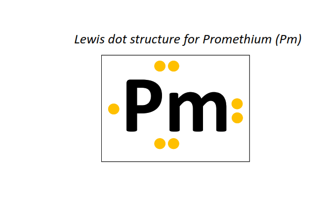 Lewis dot structure for Promethium (Pm)